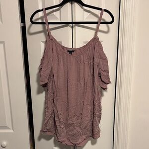 Torrid Dusty Pink Cold Shoulder Blouse